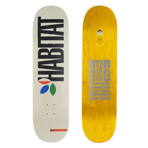 Habitat Skateboards - Apex Bold White Deck - 8.5"